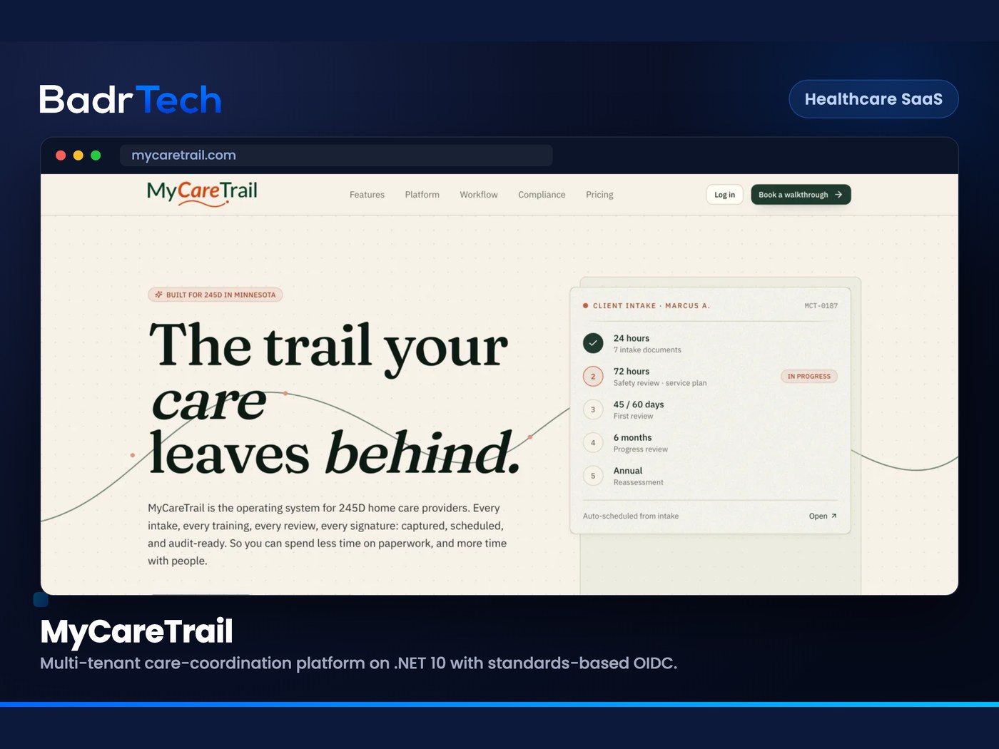 MyCareTrail — منصة تنسيق الرعاية